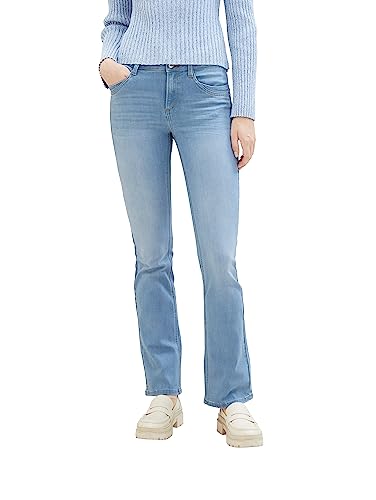 TOM TAILOR Damen 1038333 Kate Narrow Bootcut Jeans, 10142-Light Stone Blue Denim, 28/32 von TOM TAILOR