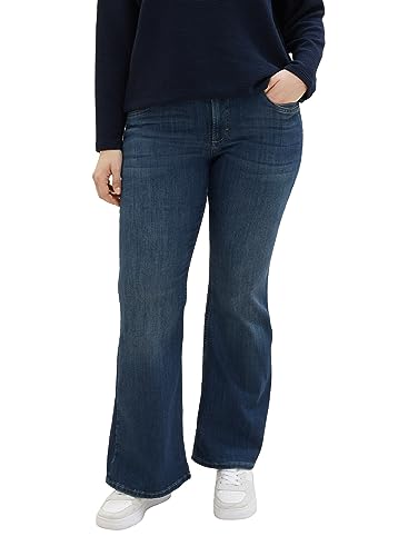 TOM TAILOR Damen 1038337 Kate Narrow Bootcut Jeans, 10113-Clean Mid Stone Blue Denim, 28/30 von TOM TAILOR