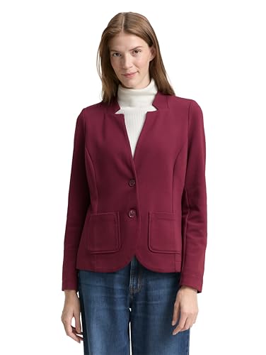 TOM TAILOR Damen 1038703 Blazer, 16427-Bordeaux Red, S von TOM TAILOR