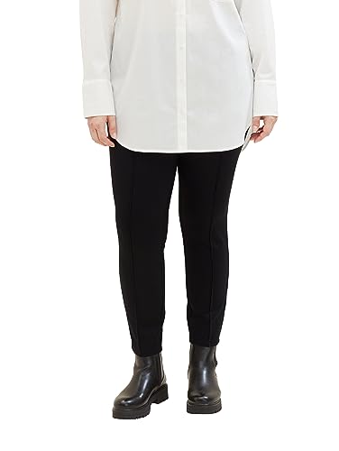 TOM TAILOR Damen 1038822 Leggings mit Ziernaht, 14482-deep Black, 54/28 von TOM TAILOR