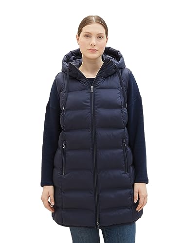 TOM TAILOR Damen 1038851 Longstyle Lightwight Steppweste, 10668-sky Captain Blue, 50 TOM TAILOR Damen 1038851 Longstyle Lightwight Steppweste, 10668-sky Captain Blue, 50 von TOM TAILOR