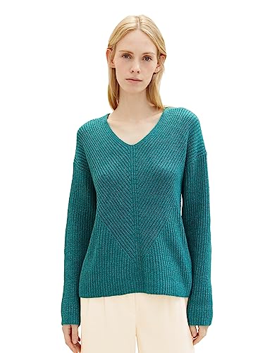TOM TAILOR Damen Basic Pullover mit V-Ausschnitt von TOM TAILOR
