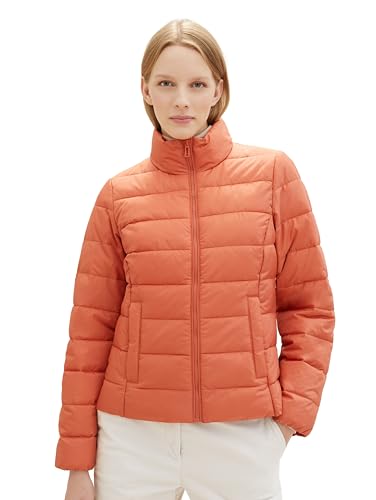 TOM TAILOR Damen Lightweight Steppjacke mit Stehkragen, 28309 - Dusty Apricot, L von TOM TAILOR