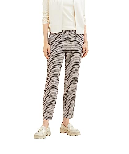 TOM TAILOR Damen 1039790 Loose Fit Chino Hose, 24612-camel small Check, 38/28 von TOM TAILOR
