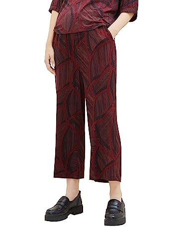 TOM TAILOR Damen 1039869 Culotte Jersey Hose mit Muster, 32363-navy Abstract Lines, 44/26 von TOM TAILOR