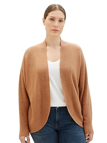 TOM TAILOR Damen 1039922 Basic Cardigan Strickjacke, 32399-blush Mahogany Melange, 46 von TOM TAILOR