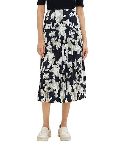 TOM TAILOR Damen Plissee Rock, 34790 - Cut Floral Design, 34 von TOM TAILOR