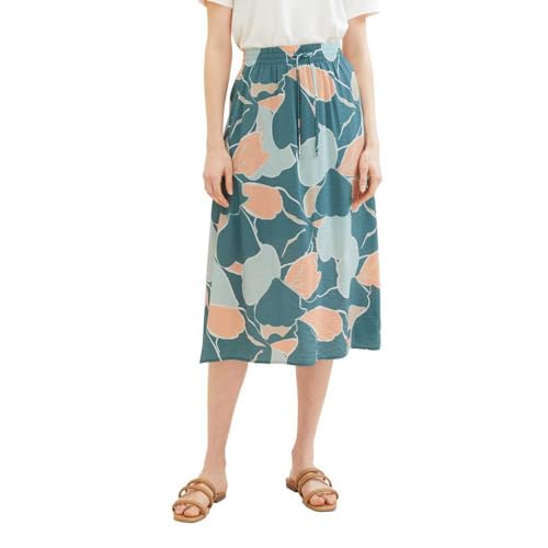 TOM TAILOR Damen 1040348 Midi Rock, 34845-Abstract Flower Print, 38 von TOM TAILOR