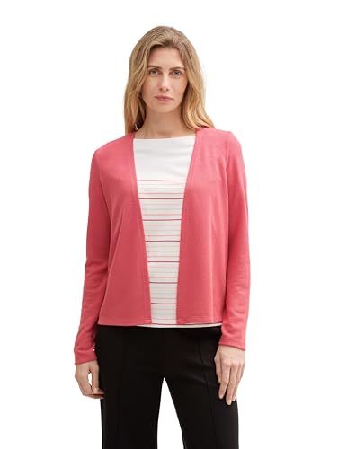 TOM TAILOR Damen 1041290 Longsleeve T-Shirt, 11016-Berry Red, Large von TOM TAILOR
