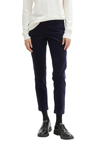 TOM TAILOR Damen 1042939 Relaxed Fit Hose aus Cord, 10668-Sky Captain Blue, 40W x 28L von TOM TAILOR