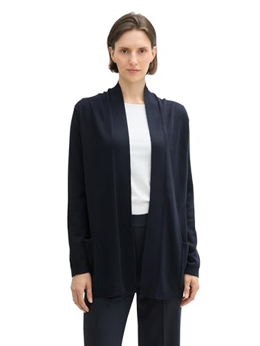 TOM TAILOR Damen 1042975 Basic Cardigan Strickjacke, 10668-Sky Captain Blue, S von TOM TAILOR