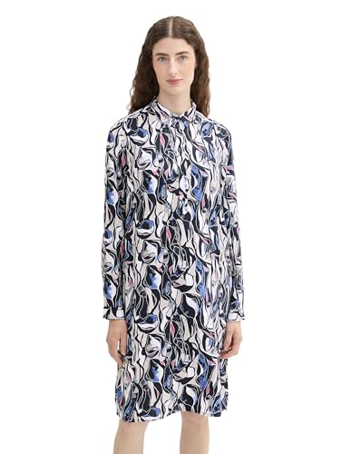 TOM TAILOR Damen 1043047 Jersey Kleid mit Muster, 35892-Organic Shapes Design, 36 von TOM TAILOR