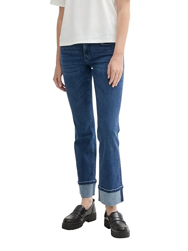 TOM TAILOR Damen 1043460 Alexa Straight Jeans, 10120-Used Dark Stone Blue Denim, 27W x 30L von TOM TAILOR