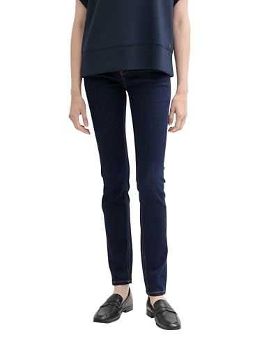 TOM TAILOR Damen 1043510 Kate Skinny Fit Jeans, 10138-Rinsed Blue Denim, 27 W/30 L von TOM TAILOR