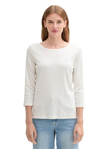 TOM TAILOR Damen 1044159 T-Shirt, 10315 - Whisper White, XS EU TOM TAILOR Damen 1044159 T-Shirt, 10315 - Whisper White, XS EU von TOM TAILOR