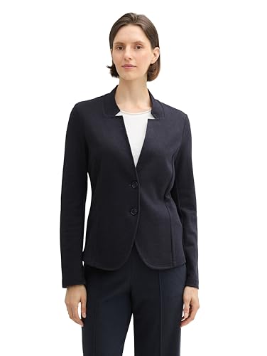 TOM TAILOR Damen 1044609 Basic Cosy Blazer, 30279 - Evident Anthracite Melange, XL von TOM TAILOR