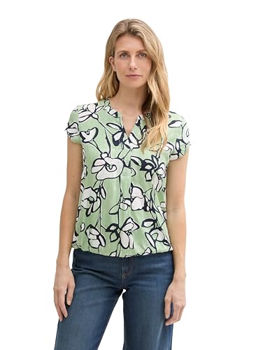 TOM TAILOR Kinder Cropped T-Shirt mit Kordelzug, Fresh Sweet Lime, 152 von TOM TAILOR