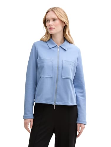 TOM TAILOR Popeline Hemdbluse, Sky Captain Blue, 46 von TOM TAILOR