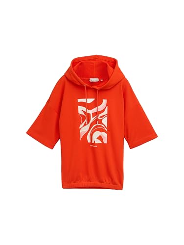 TOM TAILOR Damen 1045520 Sweatshirt, 12913 - Tango Orange, M EU von TOM TAILOR