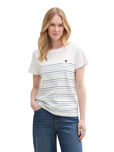 TOM TAILOR Damen 1045544 T-Shirt, 10315 - Whisper White, XS EU TOM TAILOR Damen 1045544 T-Shirt, 10315 - Whisper White, XS EU von TOM TAILOR