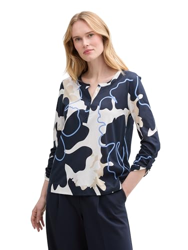 TOM TAILOR T-Shirt mit Streifenmuster, Whisper White, XXL von TOM TAILOR