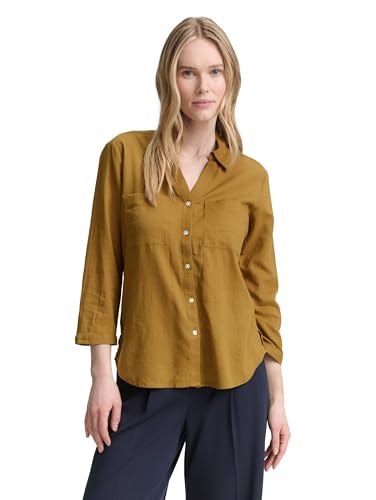 TOM TAILOR Damen 1046197 Bluse, 15664 - Nutria Olive, 40 EU TOM TAILOR Damen 1046197 Bluse, 15664 - Nutria Olive, 40 EU von TOM TAILOR