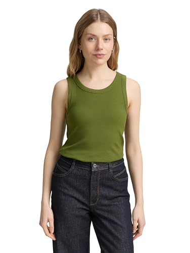 TOM TAILOR Damen 1046413 Top, 38802-Deep Ivy Green, M von TOM TAILOR