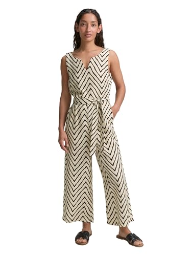 TOM TAILOR Damen 1046422 Jumpsuit, 38058-Natural Zig Zag Design, 42 von TOM TAILOR