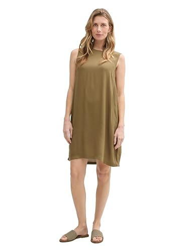 TOM TAILOR Damen 1046462 Kleid, 15664-Nutria Olive, 42 von TOM TAILOR