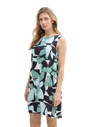 TOM TAILOR Damen 1046462 Kleid, 37800-Green Dots and Shapes Design, 46 von TOM TAILOR