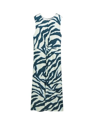 TOM TAILOR Damen 1046488 Kleid, 38068 - Abstract Teal Zebra Print, 40 EU von TOM TAILOR