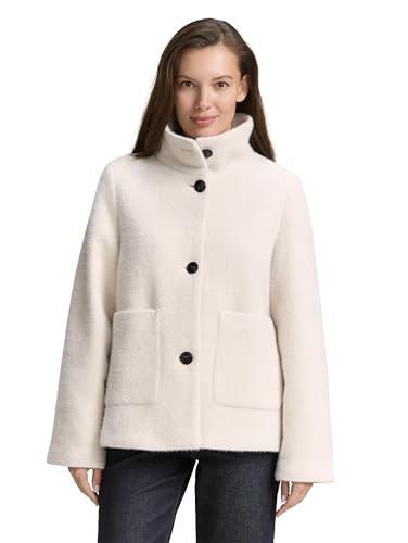 TOM TAILOR Damen 1046601 Jacke, 38248-Structure Beige Melange, M von TOM TAILOR