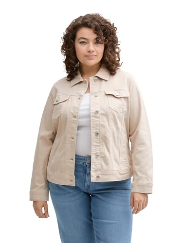 TOM TAILOR Damen 1047201 Jeansjacke, 29517-Sand Stone Beige, 50 TOM TAILOR Damen 1047201 Jeansjacke, 29517-Sand Stone Beige, 50 von TOM TAILOR