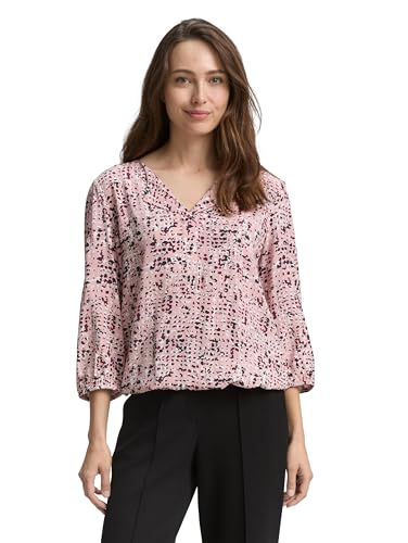 TOM TAILOR Damen 1047574 Bluse, 38827-Rose Abstract Dot Design, 42 von TOM TAILOR