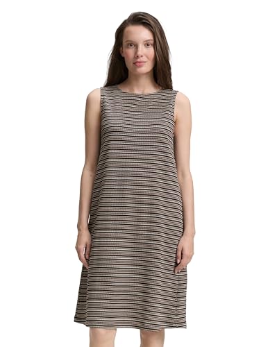 TOM TAILOR Damen 1047639 Kleid, 38581-Black Knit Structure Stripe, 36 von TOM TAILOR