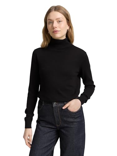 TOM TAILOR Damen 1047675 Pullover, 14482-Deep Black, XL von TOM TAILOR