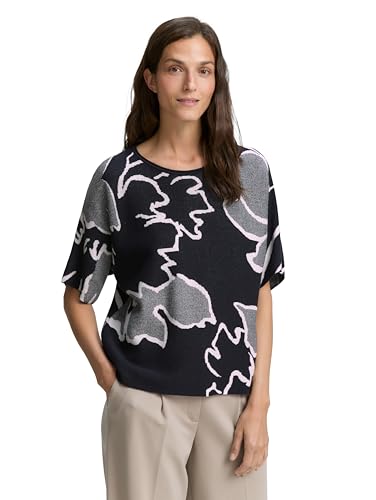 TOM TAILOR Damen 1047684 Pullover, 38709-Floral Knit Jacquard Design, XS TOM TAILOR Damen 1047684 Pullover, 38709-Floral Knit Jacquard Design, XS von TOM TAILOR
