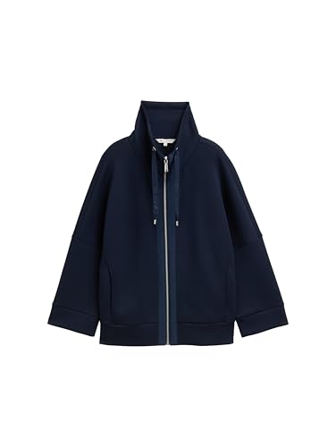 TOM TAILOR Damen 1047715 Sweatjacke, 10668-Sky Captain Blue, S TOM TAILOR Damen 1047715 Sweatjacke, 10668-Sky Captain Blue, S von TOM TAILOR