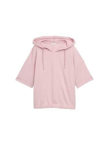 TOM TAILOR Damen 1047717 Sweatshirt, 38596-Morning Pink Structure, 3XL von TOM TAILOR