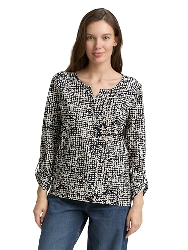 TOM TAILOR Damen 1047729 T-Shirt, 38402-Navy Abstract Dot Design, XXL TOM TAILOR Damen 1047729 T-Shirt, 38402-Navy Abstract Dot Design, XXL von TOM TAILOR