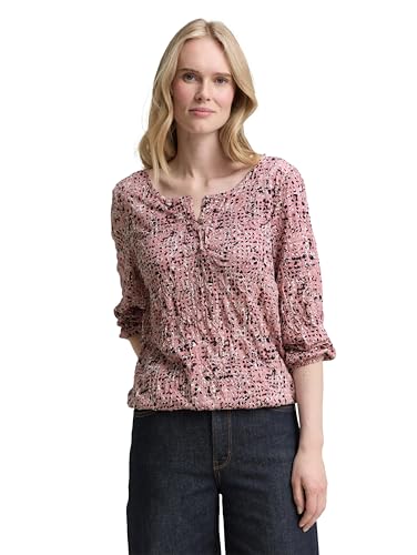 TOM TAILOR Damen 1047731 T-Shirt, 38827-Rose Abstract Dot Design, 3XL von TOM TAILOR