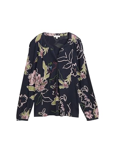 TOM TAILOR Damen 1047745 Longsleeve T-Shirt, 38400-Big Flower Design, S von TOM TAILOR