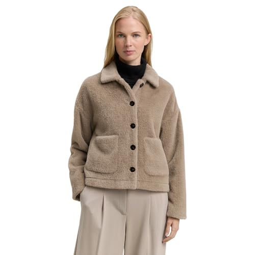 TOM TAILOR Damen 1048129 Jacke, 32208-Soft Taupe Grey, L von TOM TAILOR