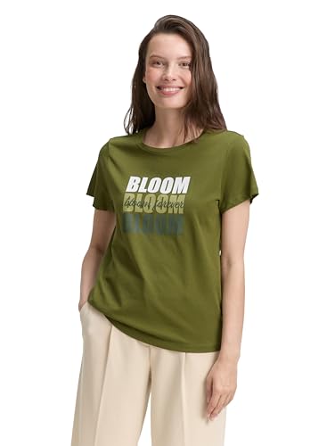 TOM TAILOR Damen 1048307 T-Shirt, 38802-Deep Ivy Green, XL von TOM TAILOR