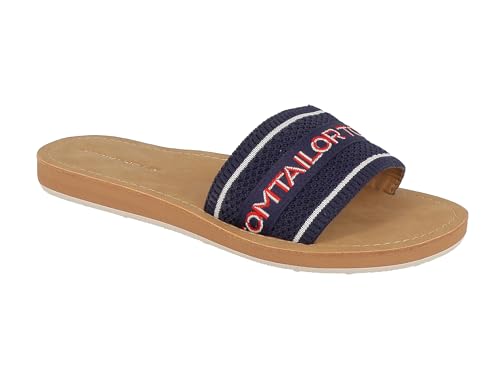 TOM TAILOR Damen 5391604 Flacher Slipper, Navy, 38 EU von TOM TAILOR