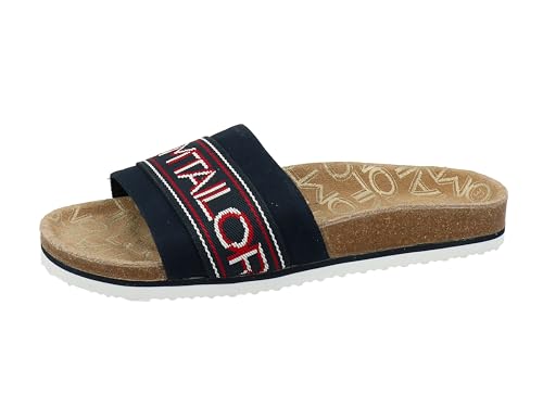 TOM TAILOR Damen 5393415 Flacher Slipper, Navy, 39 EU von TOM TAILOR