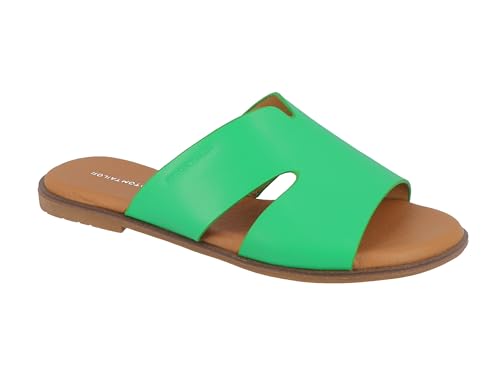 TOM TAILOR Damen 5393902 Flacher Slipper, Grün, 43 EU von TOM TAILOR