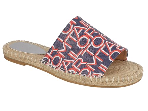 TOM TAILOR Damen 5396202 Flacher Slipper, Navy White Red, 38 EU von TOM TAILOR