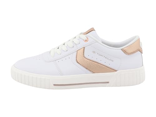 Tom Tailor Damen 7490060003 Sneaker, White-Rose-Gold, 36 EU von TOM TAILOR