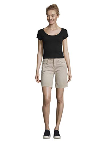 TOM TAILOR Damen Alexa Slim Bermuda Shorts 1018015, 11376 - Dusty Taupe, 26 von TOM TAILOR